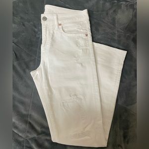 Ripped White American Eagle Skinny Jeans